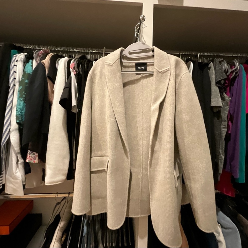 Theyskens' Theory Cream Blazer Tailored Jacket